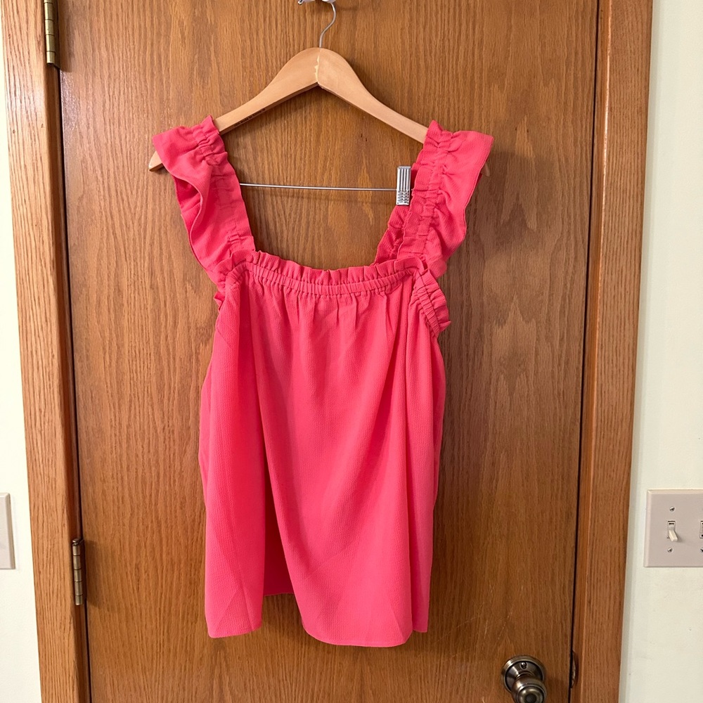 Lularoe Daisy Ruffle Strap Tank Top Medium